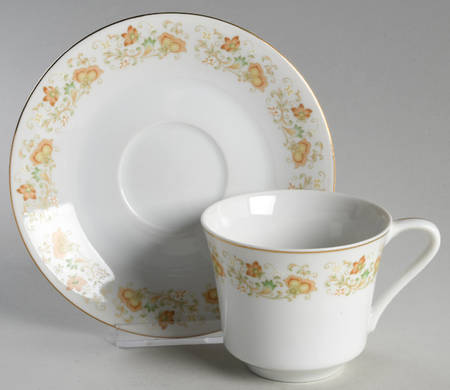 Spring Garden Flat Cup & Saucer Set