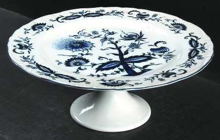 Blue Onion 10" Diameter Pedestal Cake Stand