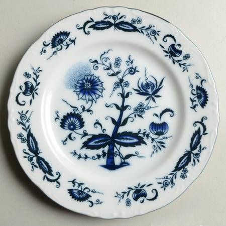 Blue Onion Bread & Butter Plate