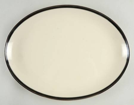 Midnight Halo 15" Oval Serving Platter