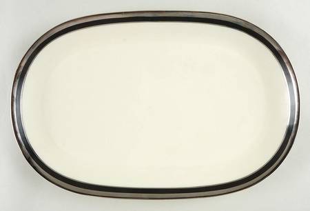Midnight Halo 13" Oval Serving Platter