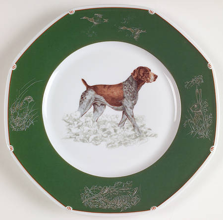 Chasse Hunter Green Dinner Plate