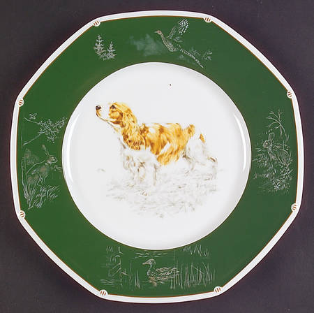 Chasse Hunter Green Dinner Plate
