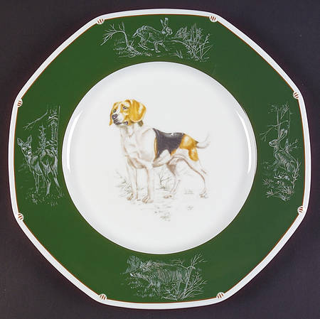 Chasse Hunter Green Dinner Plate