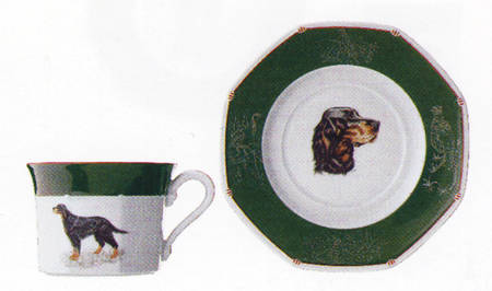 Chasse Hunter Green Breakfast Cup & Saucer Set