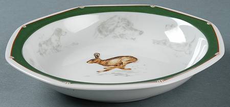 Chasse Hunter Green Soup/Cereal Bowl