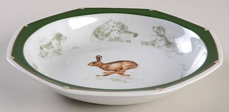 Chasse Hunter Green Soup/Cereal Bowl