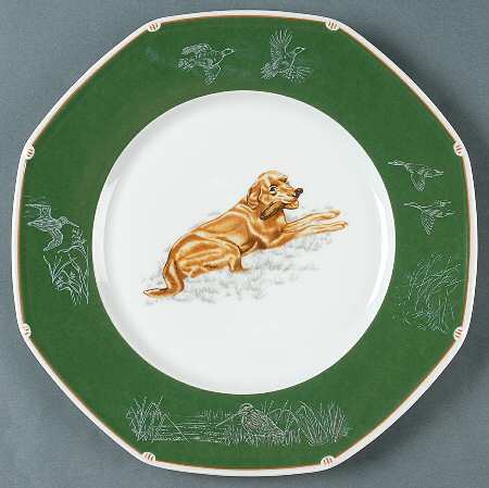Chasse Hunter Green Dinner Plate