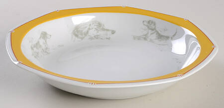 Chasse Yellow Soup/Cereal Bowl