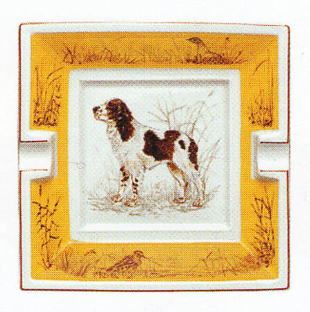Chasse Yellow 4" Ashtray