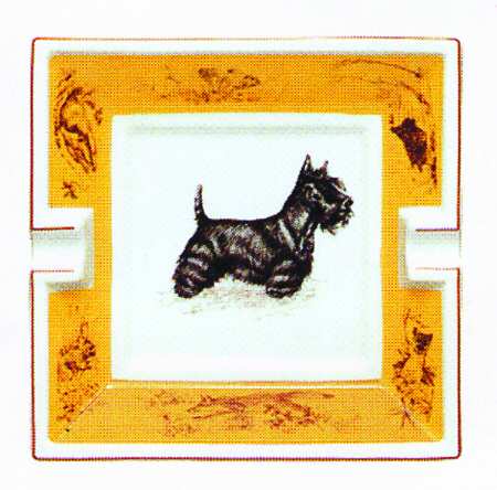 Chasse Yellow 4" Ashtray
