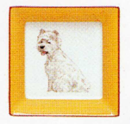 Chasse Yellow 3" Ashtray