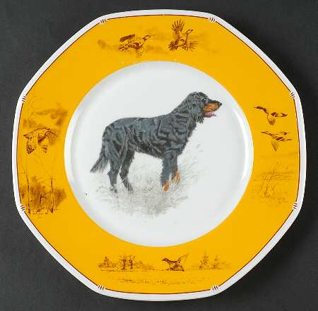 Chasse Yellow Dinner Plate