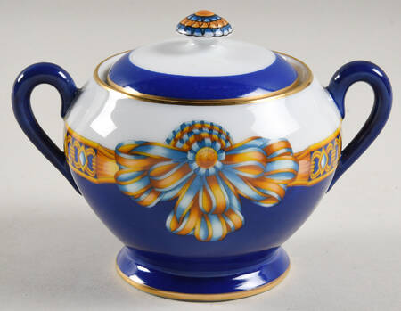Cocarde de Soie Sugar Bowl & Lid