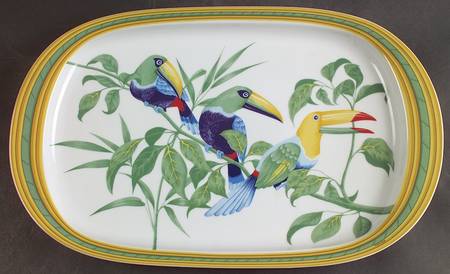 Toucans (Birds) 15" Oval Serving Platter