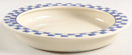 Blue Checks 8" Individual Pasta Bowl