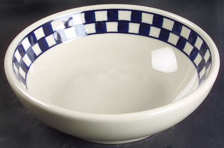 Blue Checks Soup/Cereal Bowl