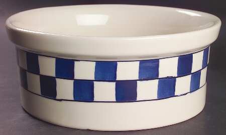 Blue Checks Pet Bowl