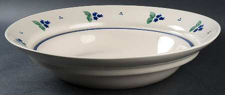 Blueberry (Blue Band) 14" Pasta Serving Bowl