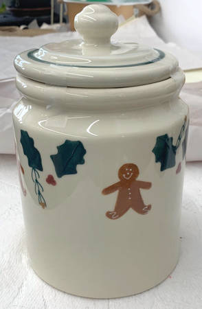 Gingerbread Large Canister & Lid