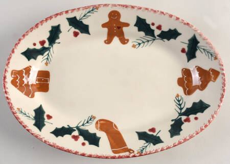 Gingerbread 12" Oval Serving Platter