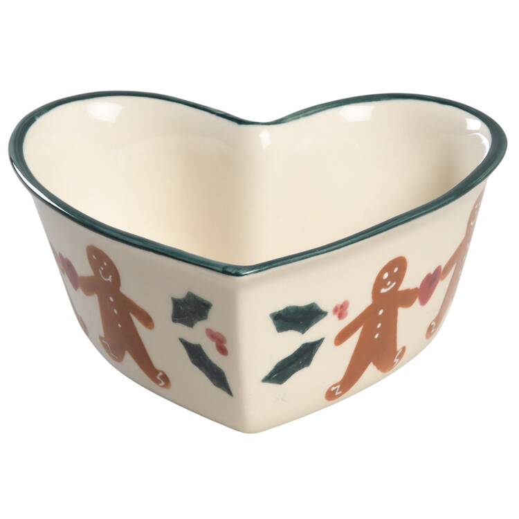 Gingerbread 6" Heart Shaped Bowl