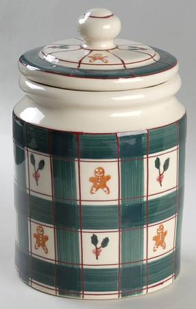Gingerbread Cookie Jar & Lid