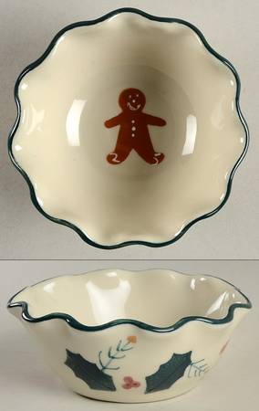 Gingerbread 5" Ruffled Bowl