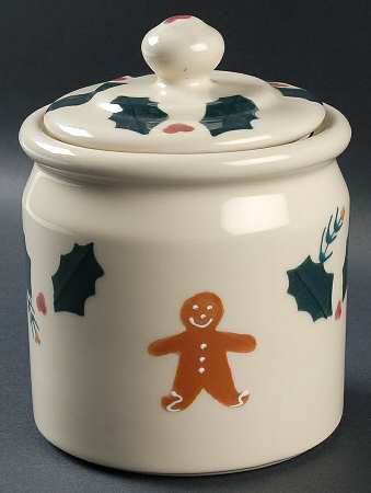 Gingerbread Medium Canister & Lid with Seal Ring