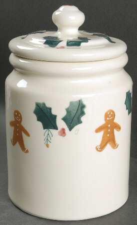 Gingerbread Cookie Jar & Lid