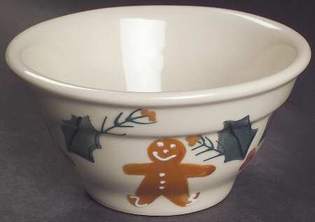 Gingerbread 5" Ribbed Mixing Bowl