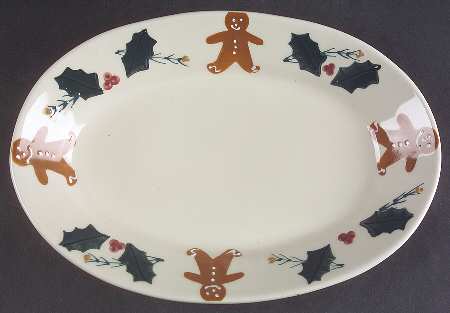 Gingerbread 12" Oval Serving Platter