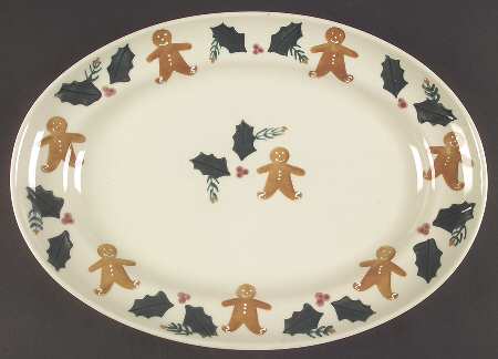 Gingerbread 16" Oval Serving Platter