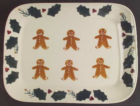 Gingerbread 12" Rectangular Serving Platter