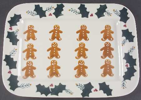 Gingerbread 16" Rectangular Serving Platter