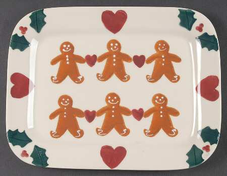 Gingerbread 12" Rectangular Serving Platter