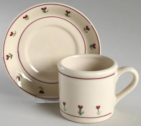 Provincial Posy Flat Cup & Saucer Set
