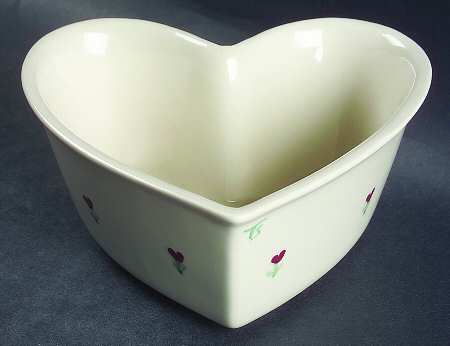 Provincial Posy 6" Heart Shaped Bowl