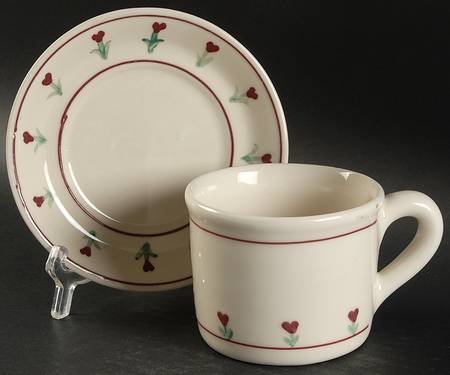 Provincial Posy Flat Cup & Saucer Set