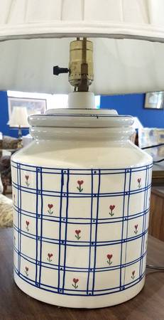 Windowpane 18" Electric Lamp & Shade