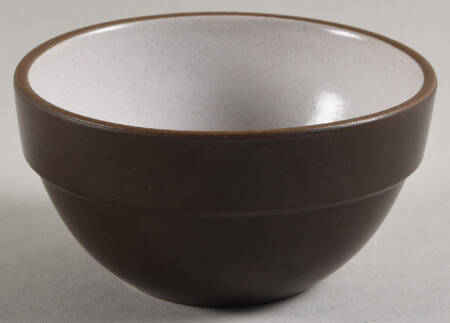 Brown & White (Rim) Rice Bowl