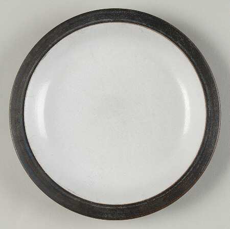 Brown & White (Rim) Salad Plate