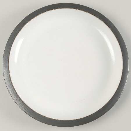 Brown & White (Rim) Large Dinner Plate