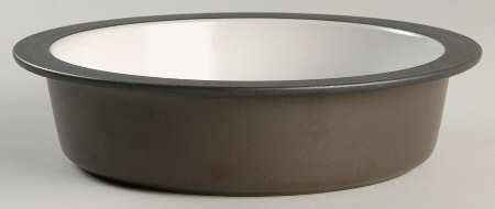 Brown & White (Rim) 9" Round Baker