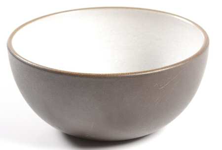 Brown & White (Rim) Chowder Bowl
