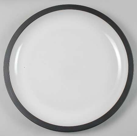 Brown & White (Rim) 14" Chop Plate (Round Platter)