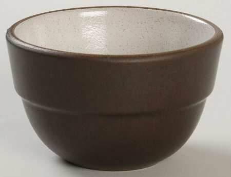 Brown & White (Rim) Tea Bowl