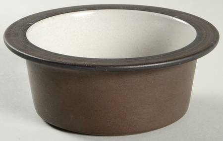 Brown & White (Rim) Open Individual Casserole