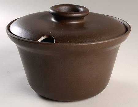 Brown & White (Rim) Tureen &  Lid