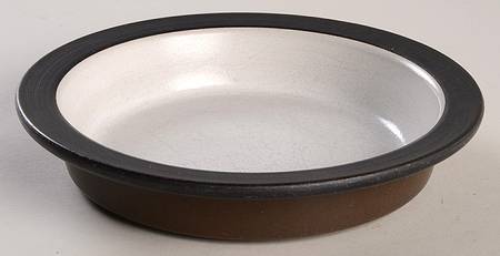 Brown & White (Rim) Rim Soup Bowl